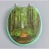 The toilet seat with a lid, Rossplast, 43 x 37 cm, soft, green color, Mix drawing