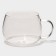Glass mug for brewing with ceramic sieve "Tenderness", 300 ml, white color