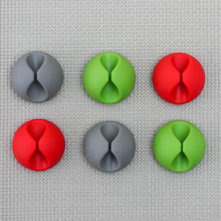Clamps for wires, 6 pcs, color mix-1