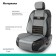 Kittens on the seat Orthopedic Multi Comfort, 6 stops, 3 subjects, eco-leather, black/dark gray