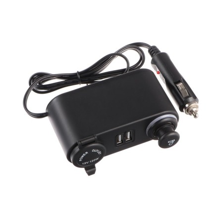 Cigarette lighter, wire 90 cm, USB 2.1 A
