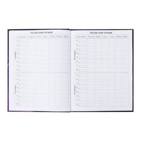Universal diary for grades 1-11, "kitten", solid cover 7BC, glossy lamination, 40 sheets-8