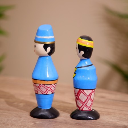 Souvenir "couple" wood (set 2 pcs) 17 cm-1