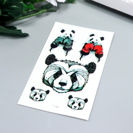 Tattoo on the body color "Panda Boxer" 10.5x6 cm-1