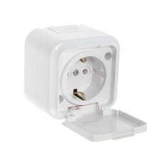 BYLLECTRICA ROSTRICA RA16-297 Aqua, 16A, 250 V, one, outdoor, with salary, with a lid, white