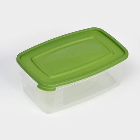 A set of food shares, 3 pcs: 1 l, 18.5 × 12 × 7 cm, rectangular, green color-3