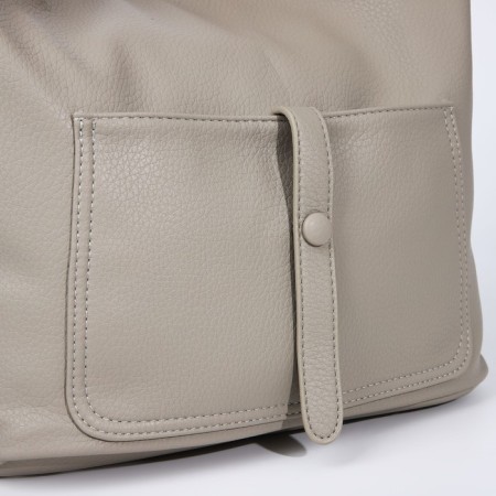 Luggage bag on lightning, 2 external pockets, color gray color-3
