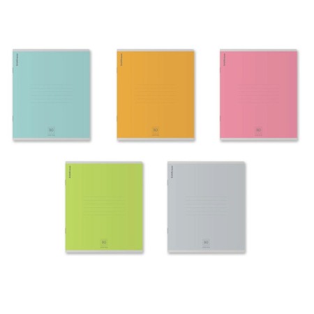 A notebook of 80 sheets in the Erichkrause "Nature Colors" cage, cover coated cardboard, offset block, mix