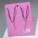 Kulons on the lace "Uenubles" hearts, love me, black-red color, 45 cm