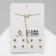 Set of 5 objects: earrings (4 pairs), a pendant “minimal” heart, color gold, 40 cm