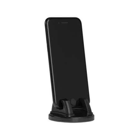 Phone holder, on an adhesive base, rotary, black-2