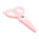 Scissors 11.8 cm plastic handles, rounded ends of the blades, bunny pink calligrata