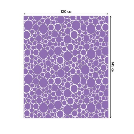 Tables on the table “Wall of bubbles”, rectangular, Saten, size 120x145 cm-1