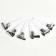Carnival tongue "Holiday", set of 6 pcs., Color silver