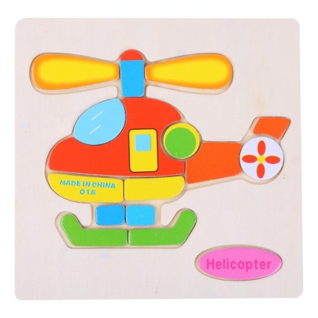 Children's wooden frames-lodges "Transport" 15 × 15 × 0.5 cm, mix-9
