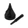 Fuel and lubricants funnel with a grid, collapsible corrugated, black, 140 mm
