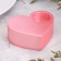 Climb "Heart is large. Marble" from gypsum, 10.5x9x4.5cm, pink