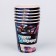 A one -time paper glass Happy Birthday racer, set 6 pcs, 250 ml