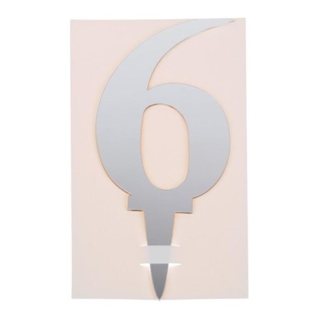 Topper "6", acrylic, Mix colors-1