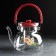 A glass teapot with a metal sieve "Flower Fantasy", 1 liter