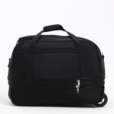 Road bag on wheels, a lightning department, with an increase, an outer pocket, black color-1