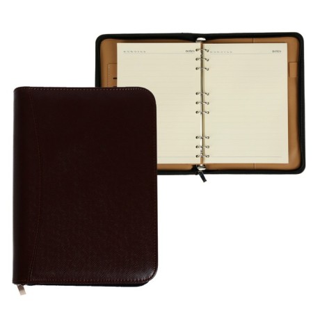 Organizer on the rings A5, 96 sheets in a ruler, on a zipper from 3 sides, leatherette, with a calculator, mix
