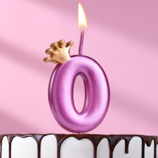 Candle for the Crown cake, number 