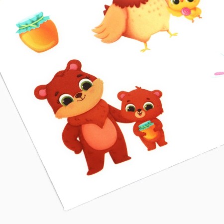 Children's stickers with a luminous layer "Pets", 11 x 16 cm-1