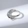 Ring "curls" two lines, color silver, 16 size