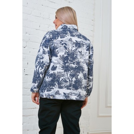 Women's jacket, size 70, blue-white color-4
