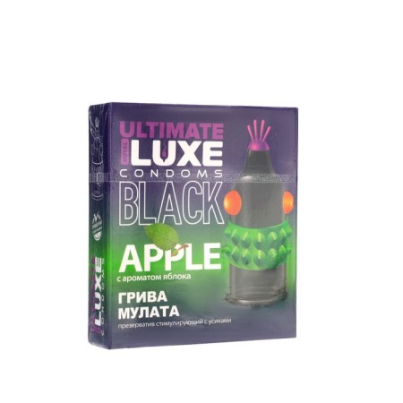 Condoms Luxe Black Ultimate mane of mulatto, apple, 1 pcs