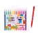 A set of watercolor markers with a 24 -pcs/24 -finge tips in a plastic pencil case