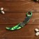 Souvenir weapons made of wood "Cerambit, emerald waves"