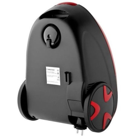 Vacuum cleaner Brayer BR4221, 2000/380 W, dry cleaning, 2.5 l, black and red-4