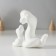 Souvenir Ceramics "Pope Snake and Baby" White with gold 4x9x8 cm