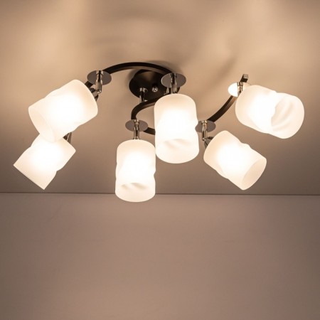Ceiling Citilux Cutilux CL119261, 52x38x1.5 cm, 6x75W, E27, Black Color Black-6