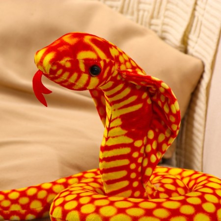 Soft toy "cobra", 20 cm, orange color-2