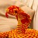 Soft toy "cobra", 20 cm, orange color