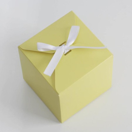 Gift folding box, packaging, "yellow", 12 x 12 x 12 cm-1