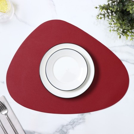 Serving napkin on the TEM table, 45 × 35 cm, wine color-3