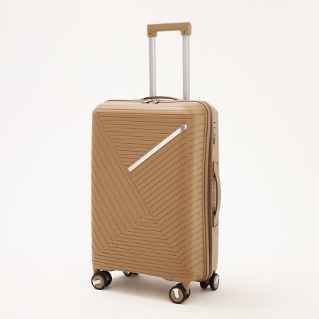 Middle suitcase 24 ", lightning department, code castle, 4 wheels, brown color