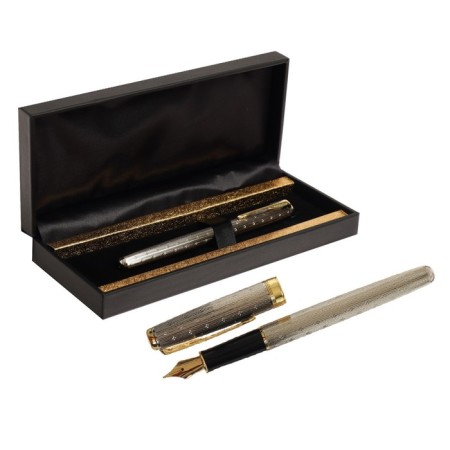 Gift feathers in the leatherette case, PB S, silver hull with gold