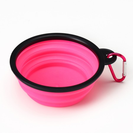 Silicone bowl, folding, 250 ml, 13 cm, pink 6253509-1