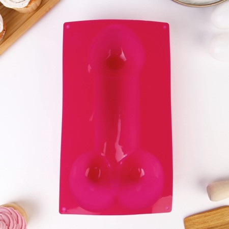 Silicone form for baking XXL, 28 cm, pink color 18+-2