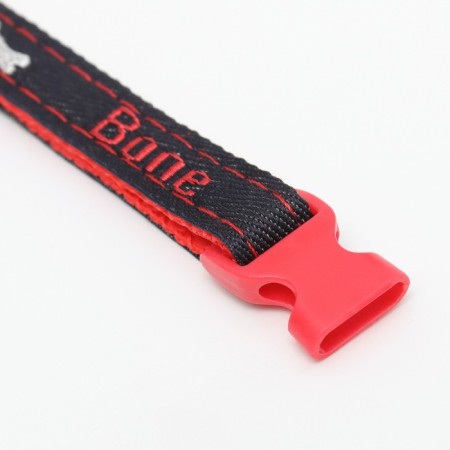 Roger "Jeans" polyester with a bell, 34 x 1 cm, black and red-6