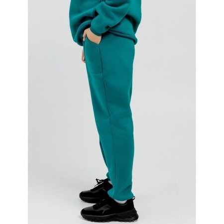 Women's pants with a company, size 50, turquoise color