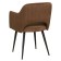 Stool "Berta", color velor Tenerife Chocolate / Metal black