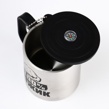 Thermal circle, 180 ml, tourism "Master K.100 % Man", retains heat 2 hours, compass-3