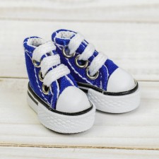 Doll sneakers, sole length 3.8 cm, blue color