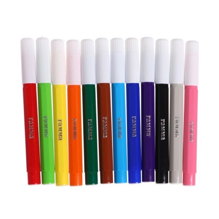 Flomasters 12 colors, "baby", thickened, washed off-3